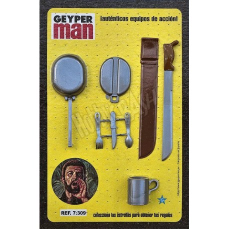 Blister machette et gamelle Geyperman (repro)